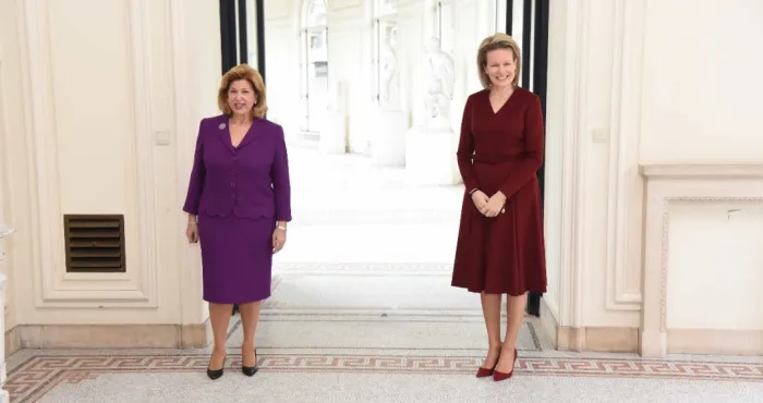 6e-sommet-ua-ue-la-premiere-dame-recue-en-audience-par-la-reine-de-belgique
