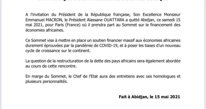 communique-de-la-presidence-relatif-au-depart-du-president-de-la-republique-pour-la-france