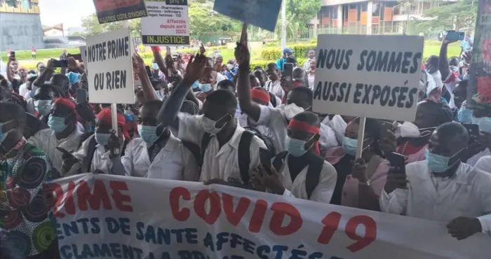 cote-divoire-non-paiement-de-prime-covid-19-des-agents-de-sante-manifestent-le-ministere-de-tutelle-les-rassure